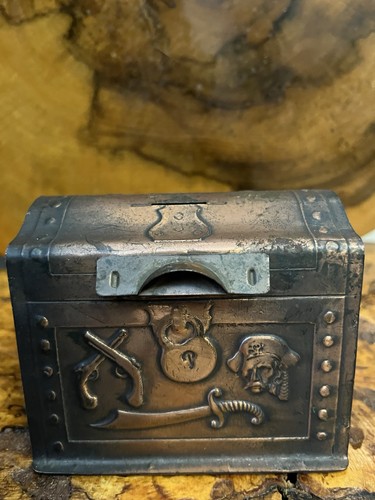 Vintage brass pirates chest - vintage,